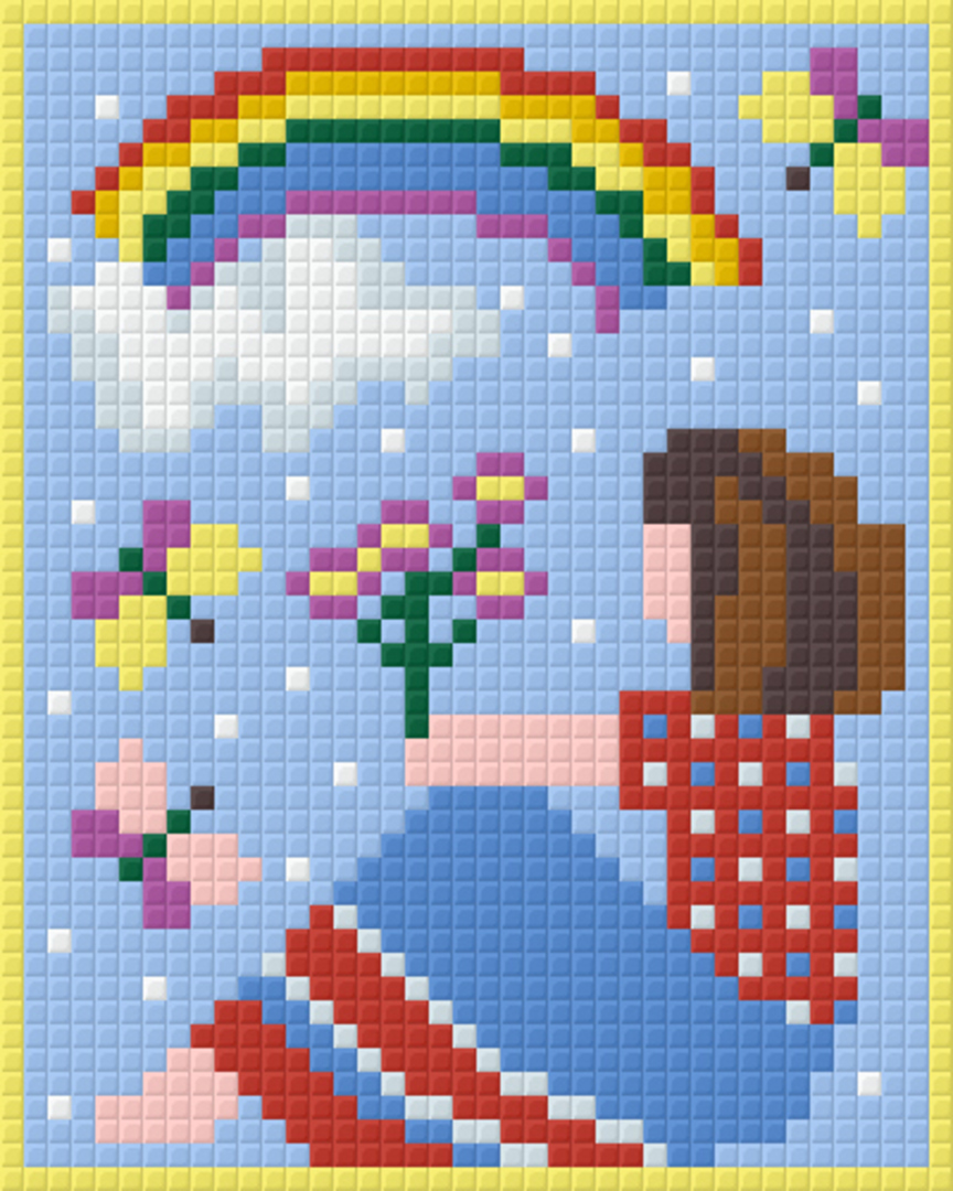 Rainbow Dreams One [1] Baseplate PixelHobby Mini-mosaic Art Kit image 0